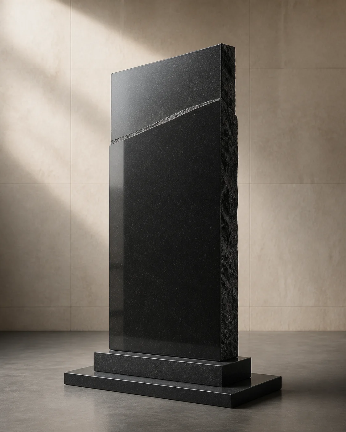 Концептуальная визуализация Pietra 14 из материала Габбро, природный скол